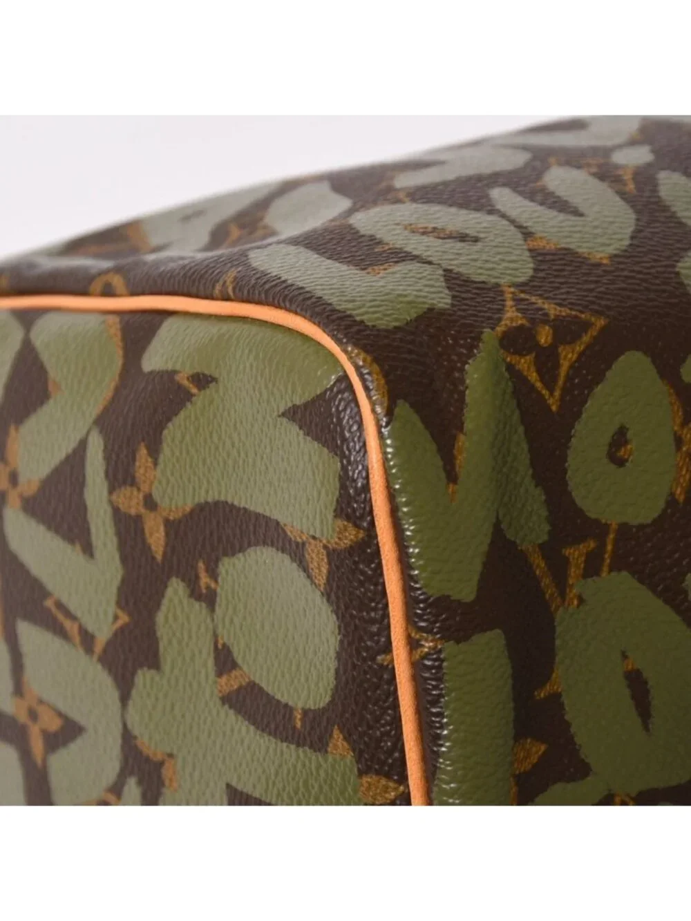 Louis Vuitton Handbag Speedy 30 Monogram Graffiti Khaki Gold